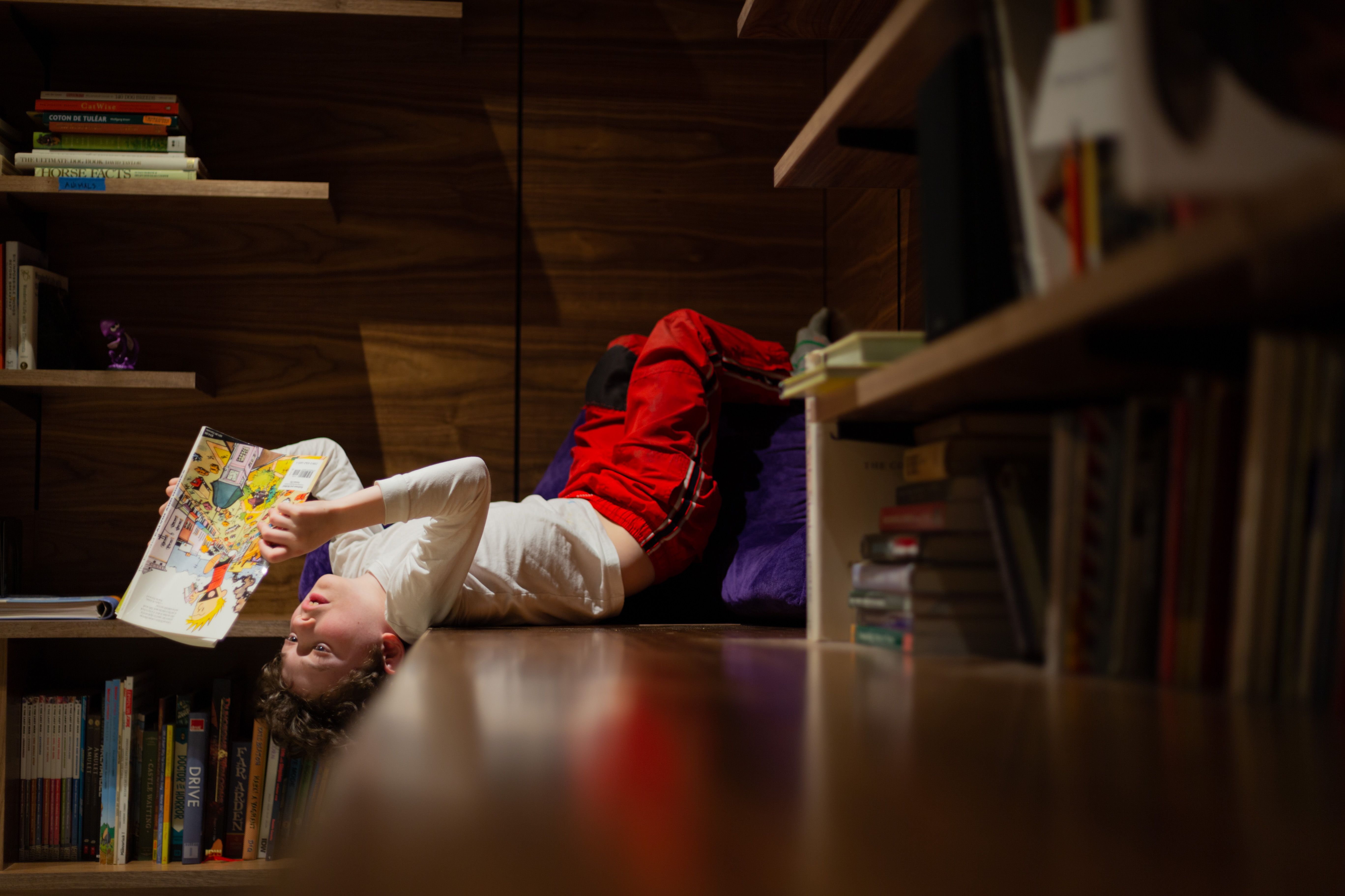 Corner detail with Harry upside down