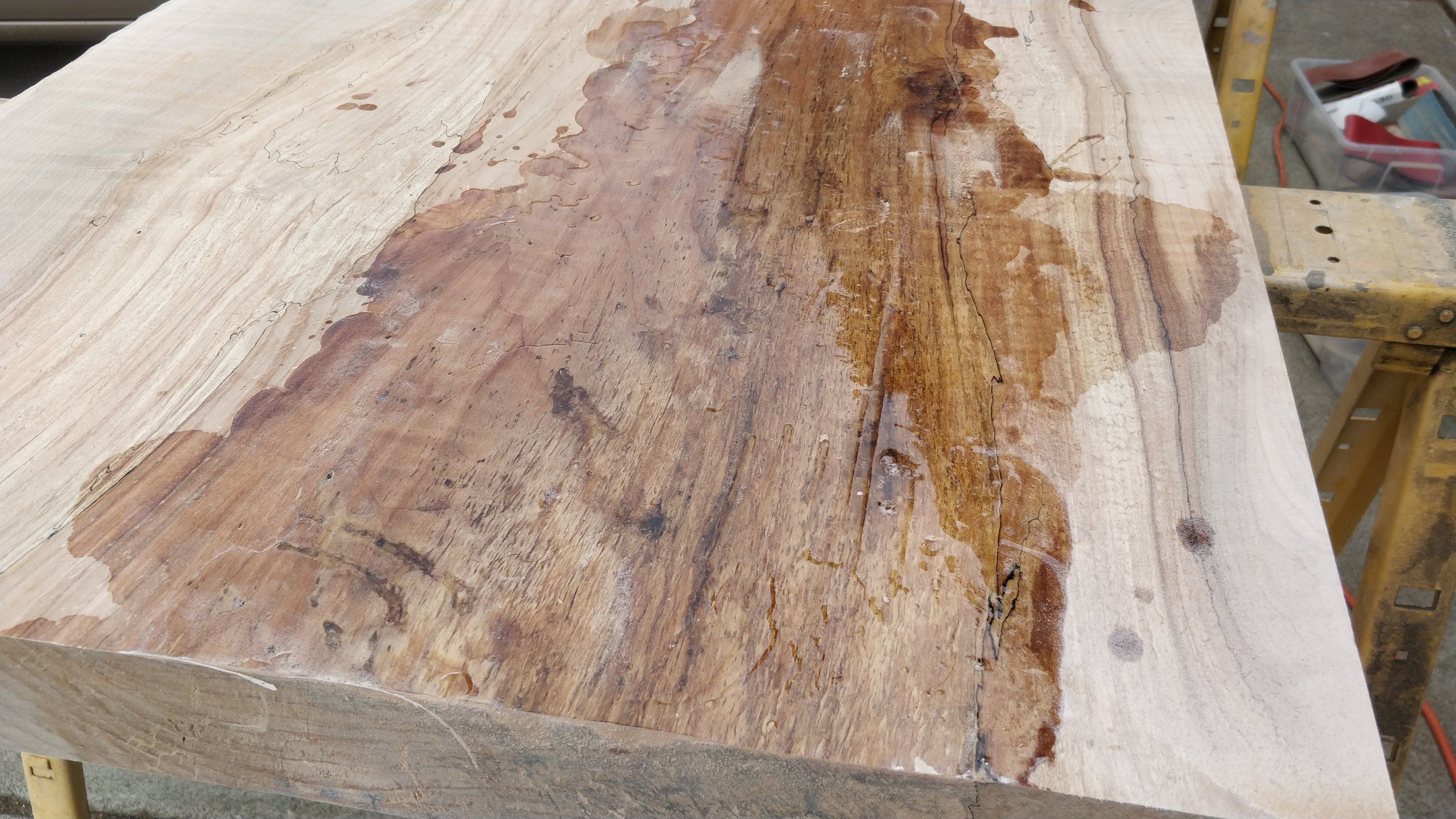 Epoxy prior to sanding