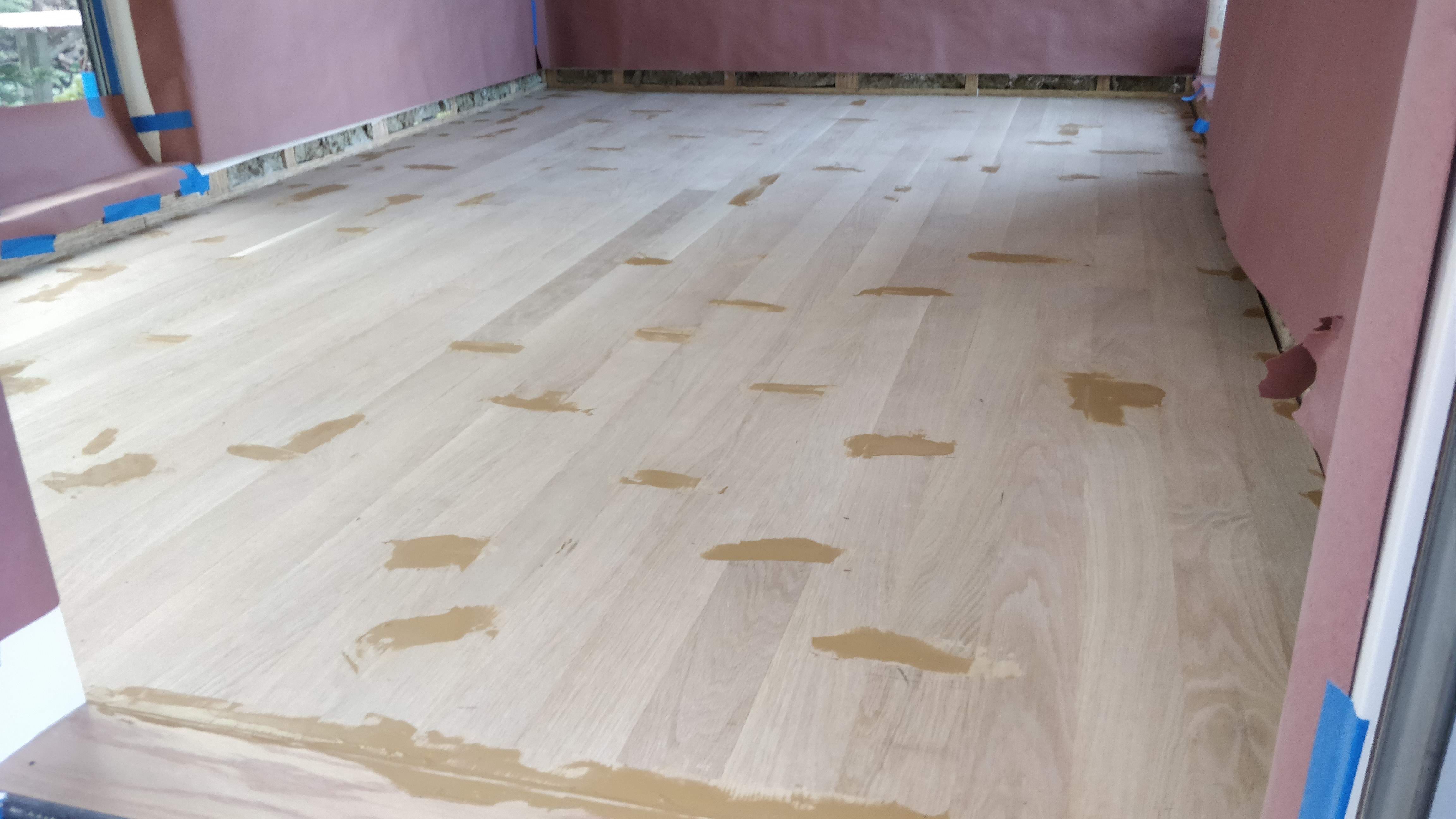 Post-install with cured wood filler