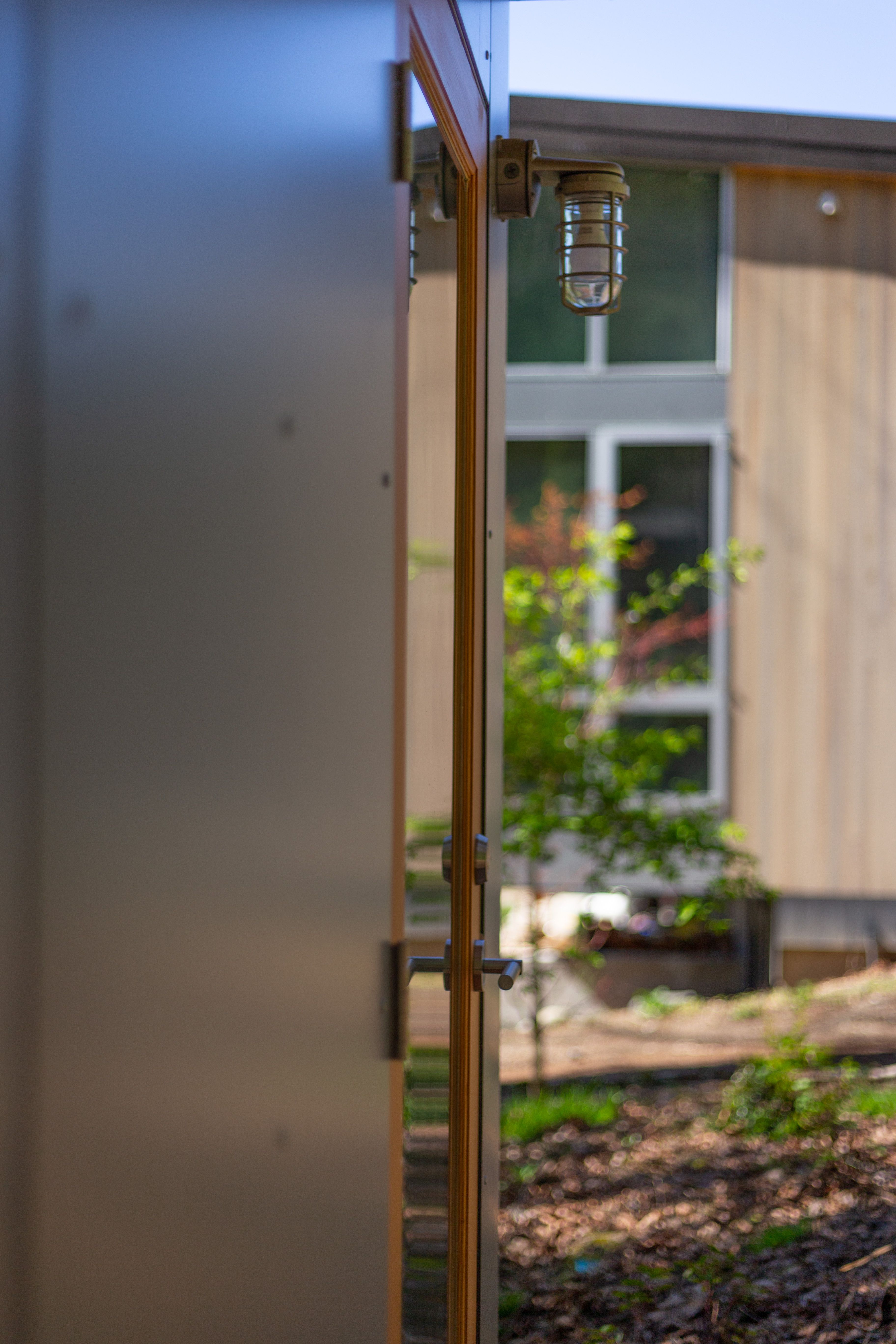 Exterior shot looking out towards the main house