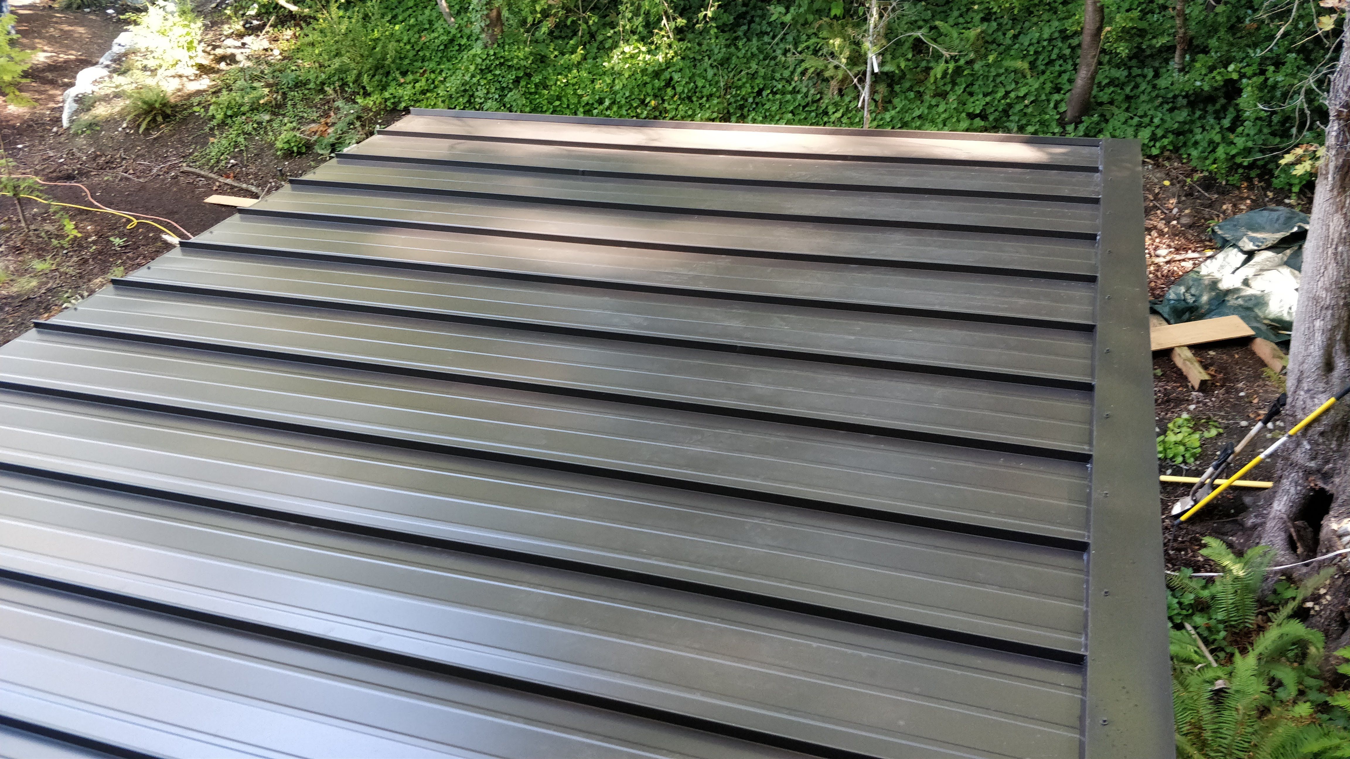 Finished roof, from above