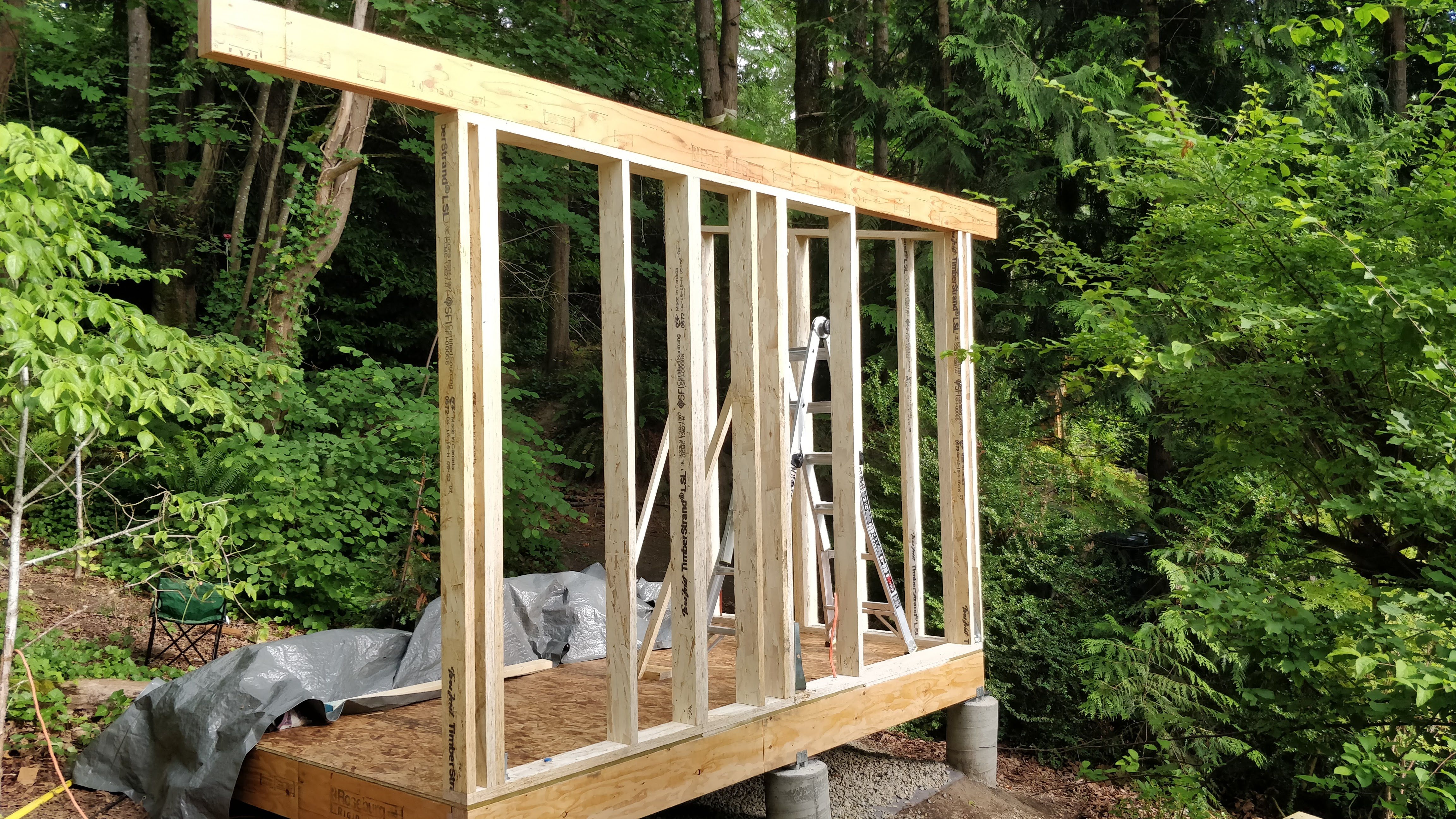 Two walls in place