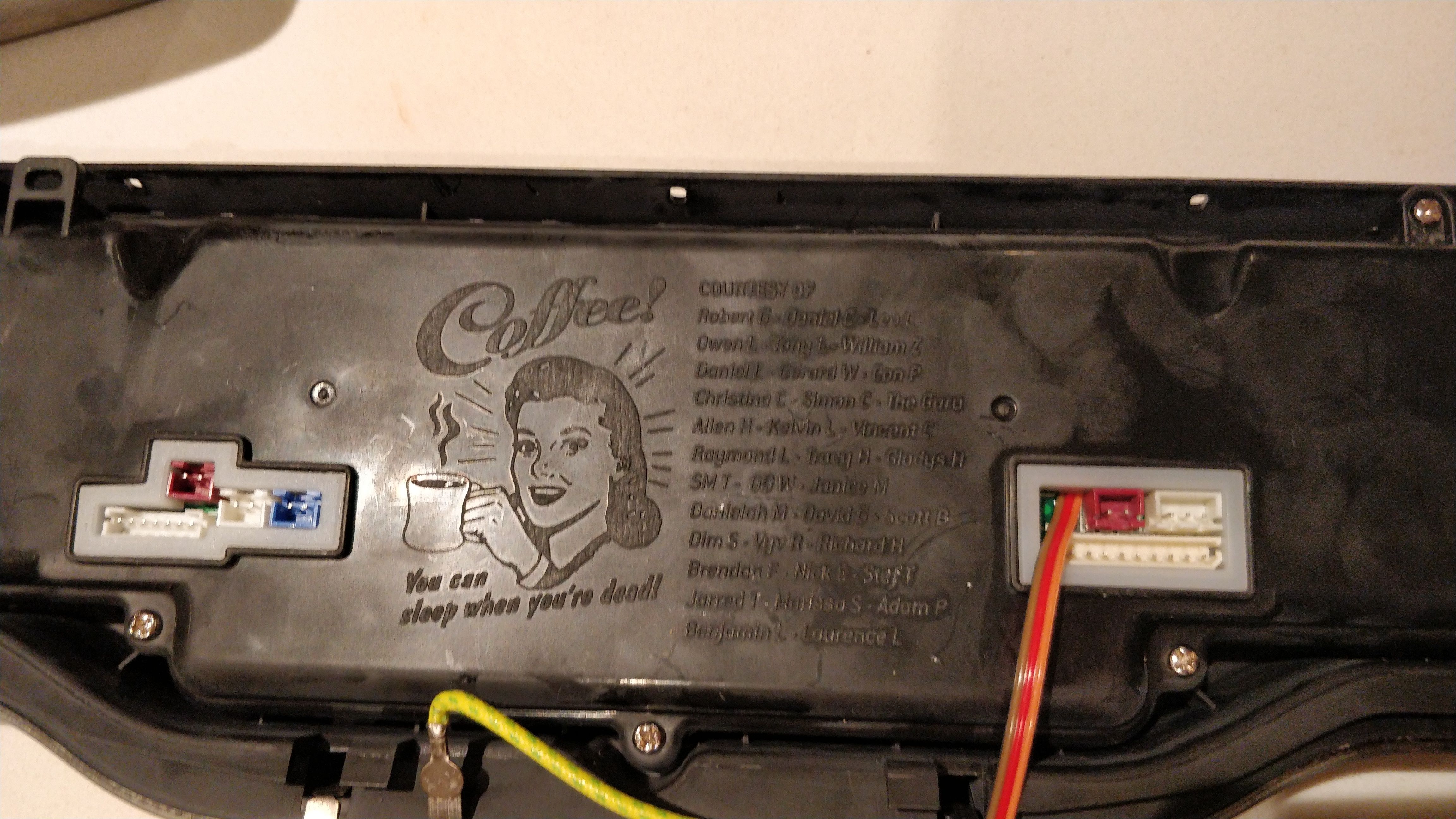 The back of the UI board enclosure