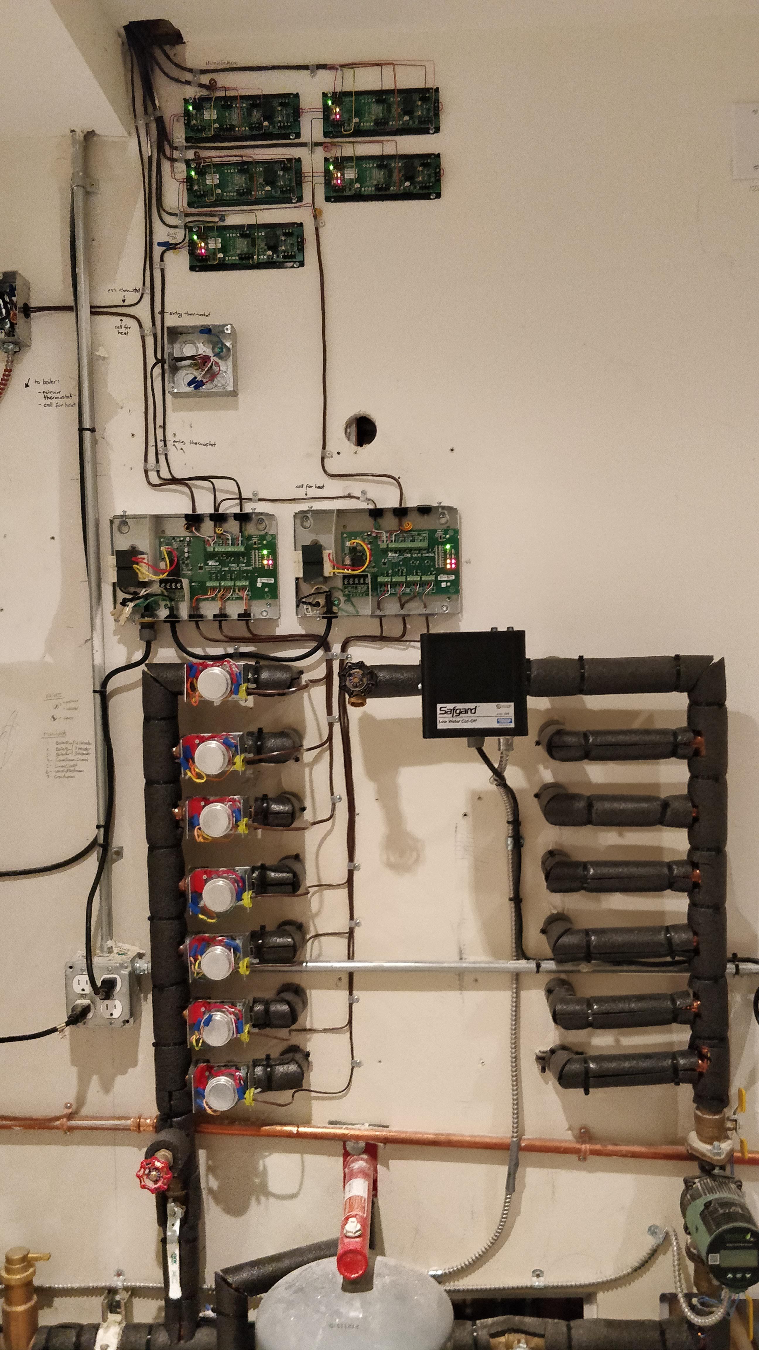 Central control wiring, covers removed