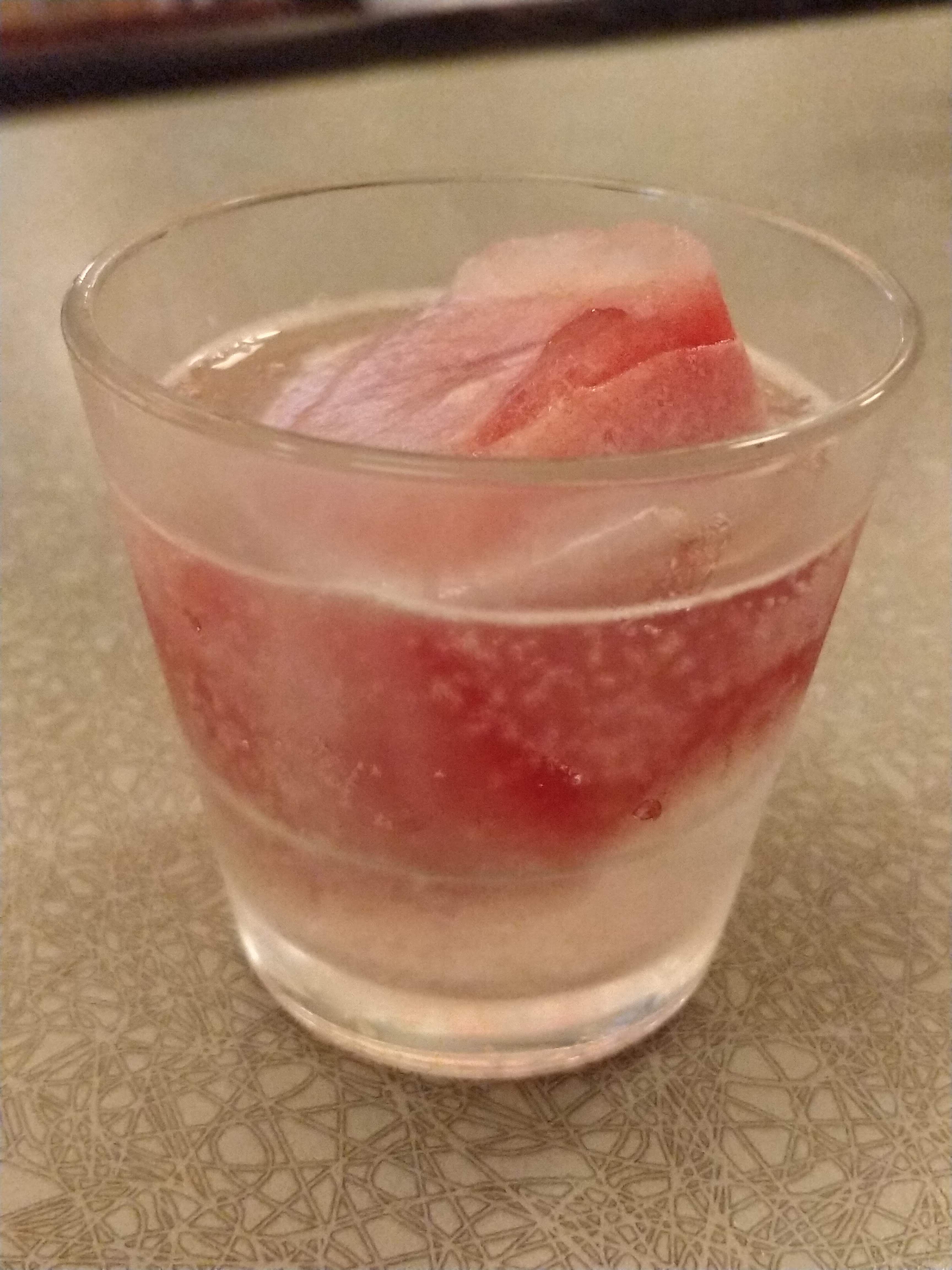 Oishii melon with Mio sparkling sake
