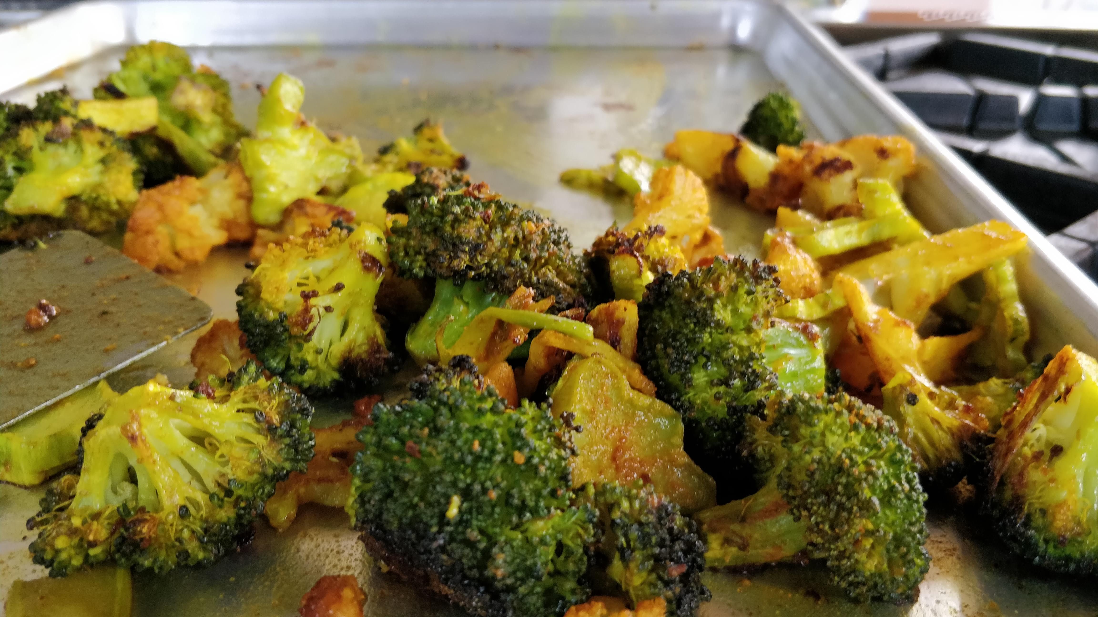 Broccoli and cauliflower