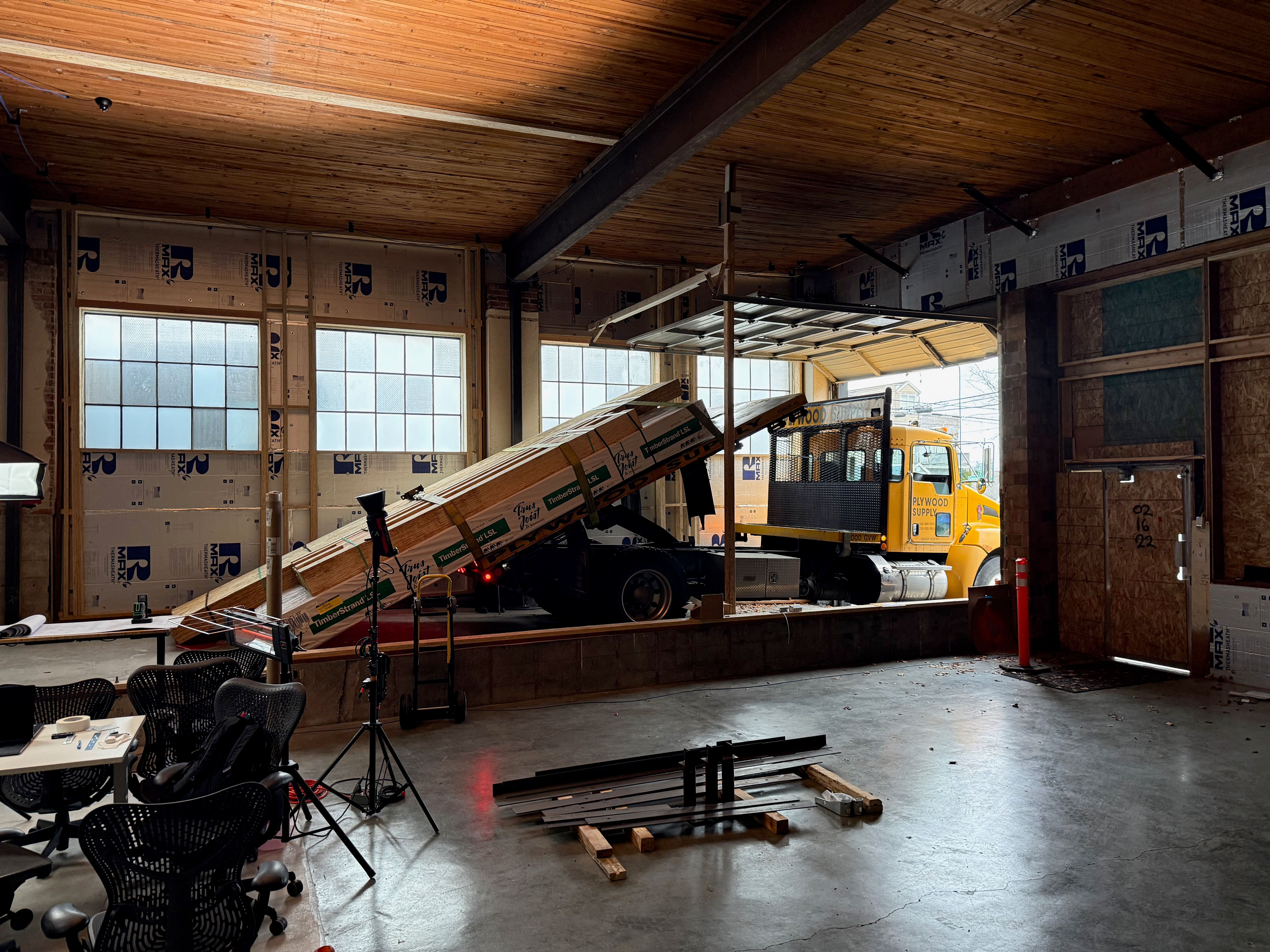 Our first lumber delivery